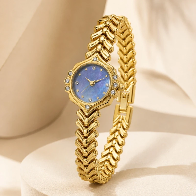 Luxury Watch Top 10 - ゴールデンレディースブレスレットウォッチトップブランド高級クリスタルレディースクォーツ腕時計ファッション絶妙な女性用腕時計ギフト時計レロジオ