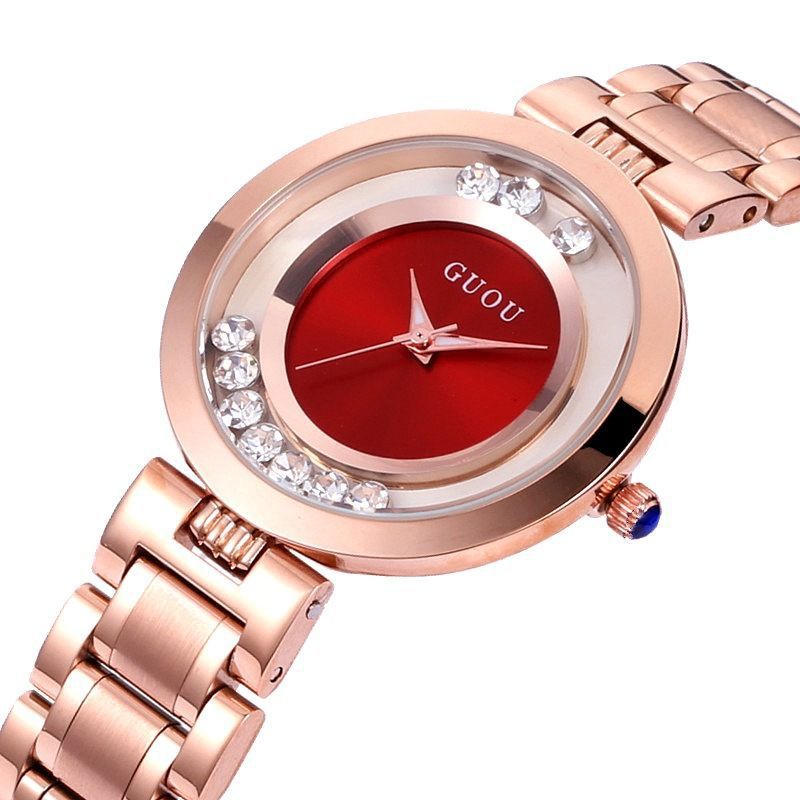 Luxury Watch Top 10 - 女性のためのカジュアルな時計,高級ブランド,カジュアル,ピンクゴールド,ラインストーン,ファッション