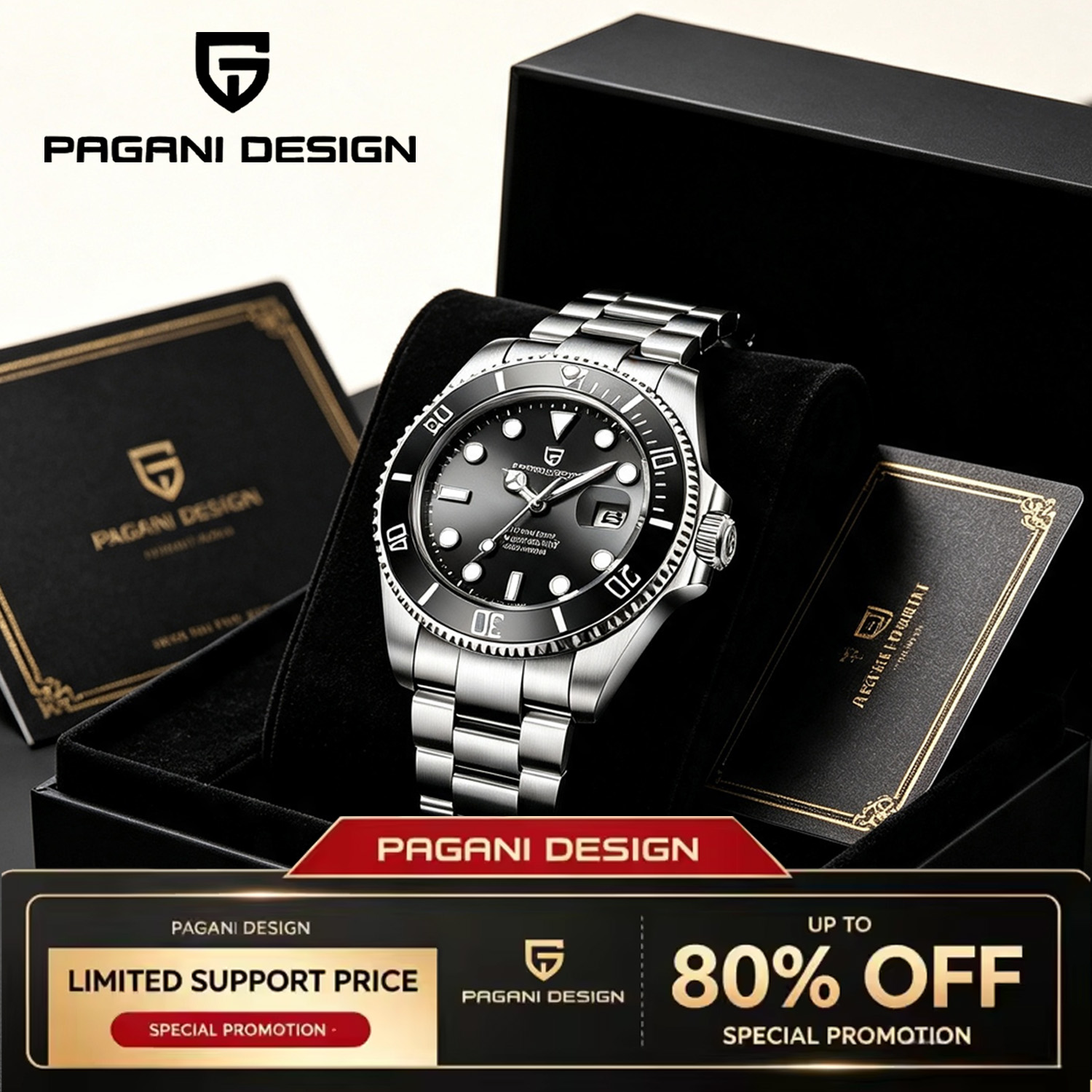 Luxury Watches - パガーニデザイン 2026年新作 PD-1639 自動巻き腕時計 メンズ メカニカルスポーツ腕時計