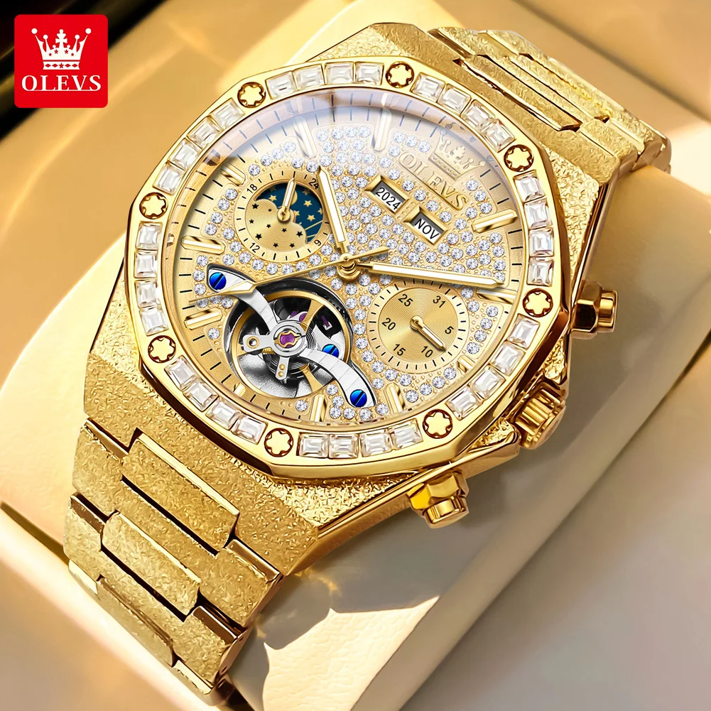 Luxury Watches - OLEVS 高品質オリジナル高級防水メンズ腕時計トップブランドファッショントレンドビジネス自動機械式メンズ腕時計