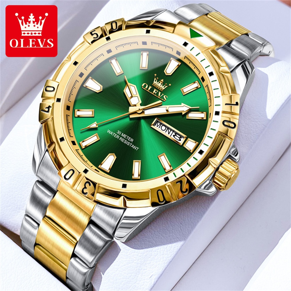 Luxury Watch Magazine - OLEVS 5560 トップブランド クォーツ腕時計 メンズ デュアルカレンダー