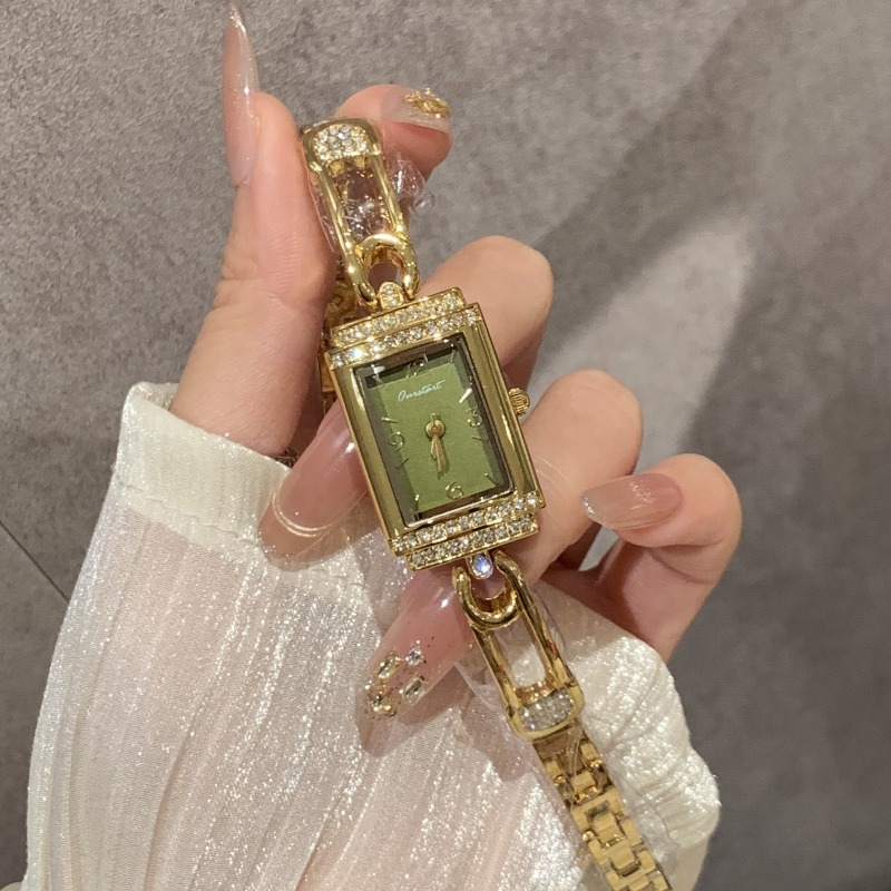 Luxury Watch Values - 小さなピン付きオールドマネースタイルハンドニッチデザイン腕時計、女性用ライトラグジュアリーレトロ高級腕時計