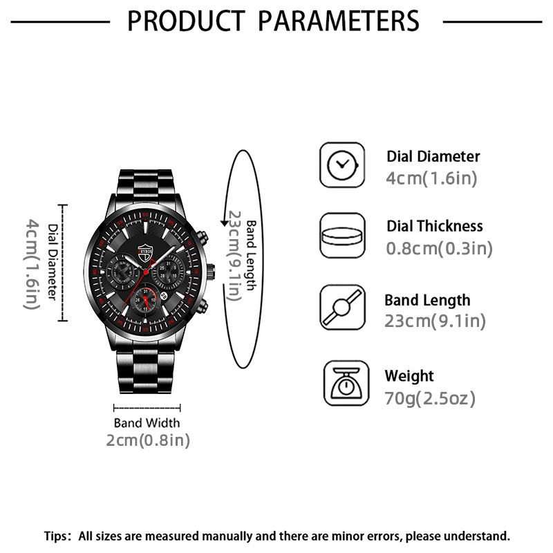 ファッションメンズ腕時計セット高級メンズスポーツブラックステ - Luxury Watch Kit のレビューと価格