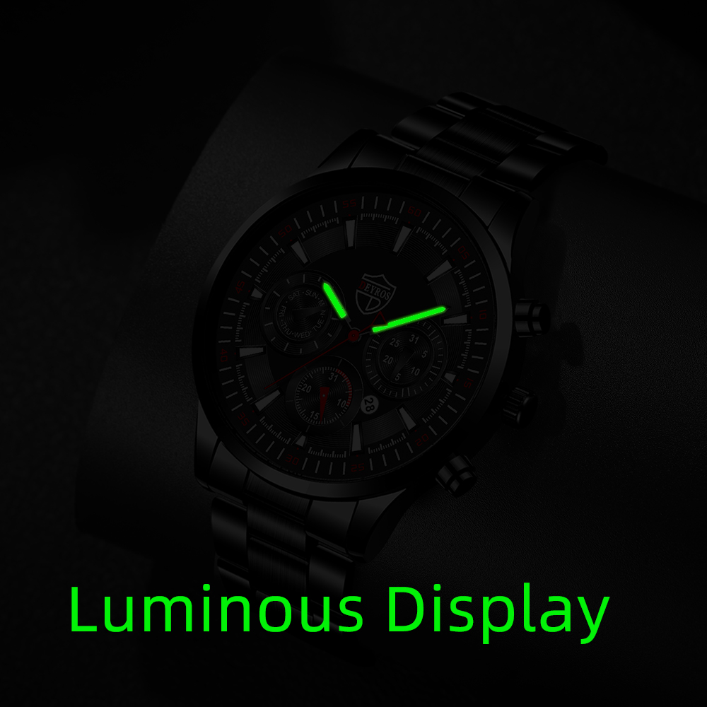 ファッションメンズ腕時計セット高級メンズスポーツブラックステ - Luxury Watch Kit のレビューと価格