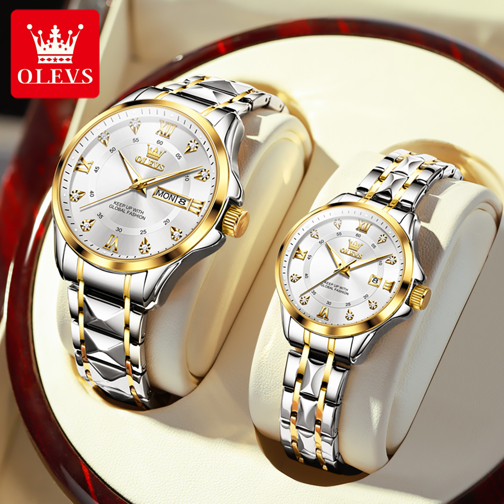 OLEVS 2906 カップルウォッチ オリジナルローマ数字 - Luxury Watch Market のレビューと価格