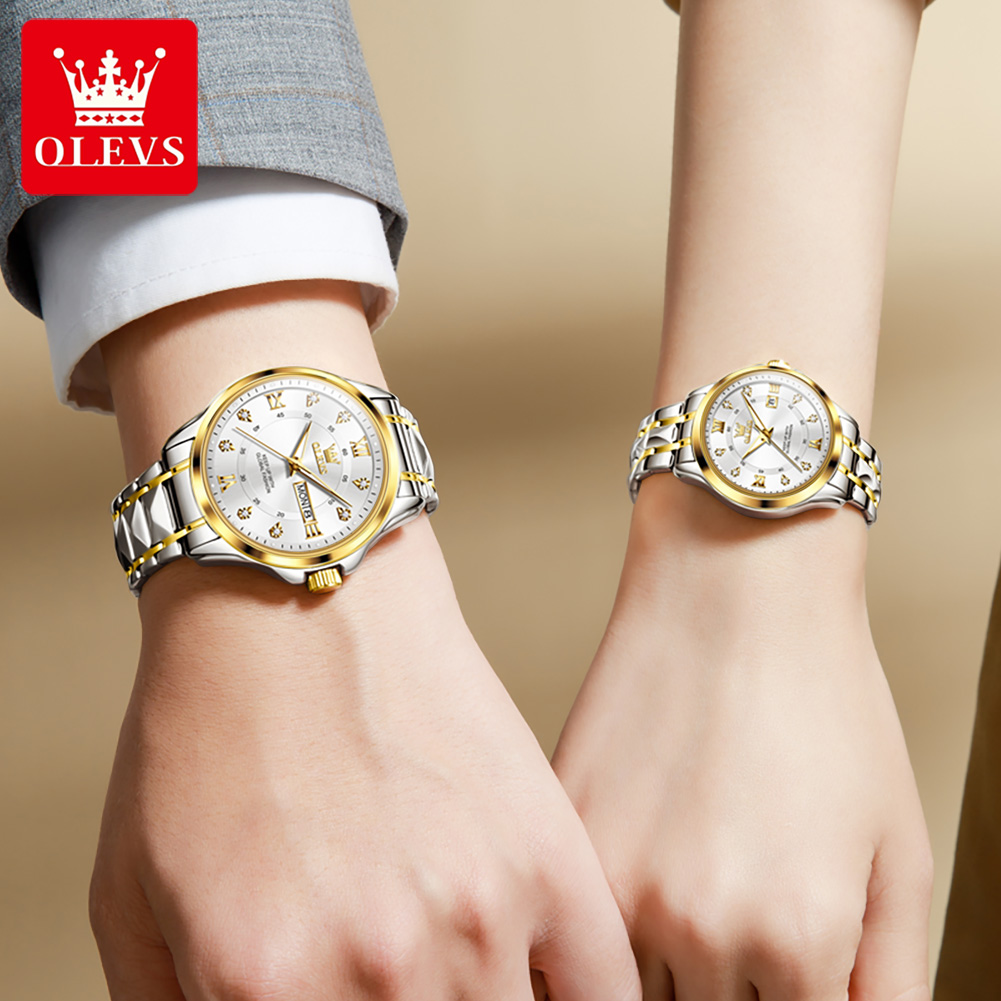OLEVS 2906 カップルウォッチ オリジナルローマ数字 - Luxury Watch Market のレビューと価格