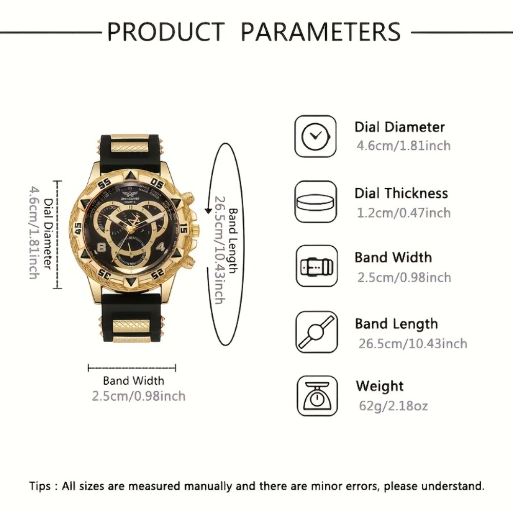4点セットの高級メンズ腕時計とジュエリーセット、ネックレス、 - Luxury Watch Kit のレビューと価格