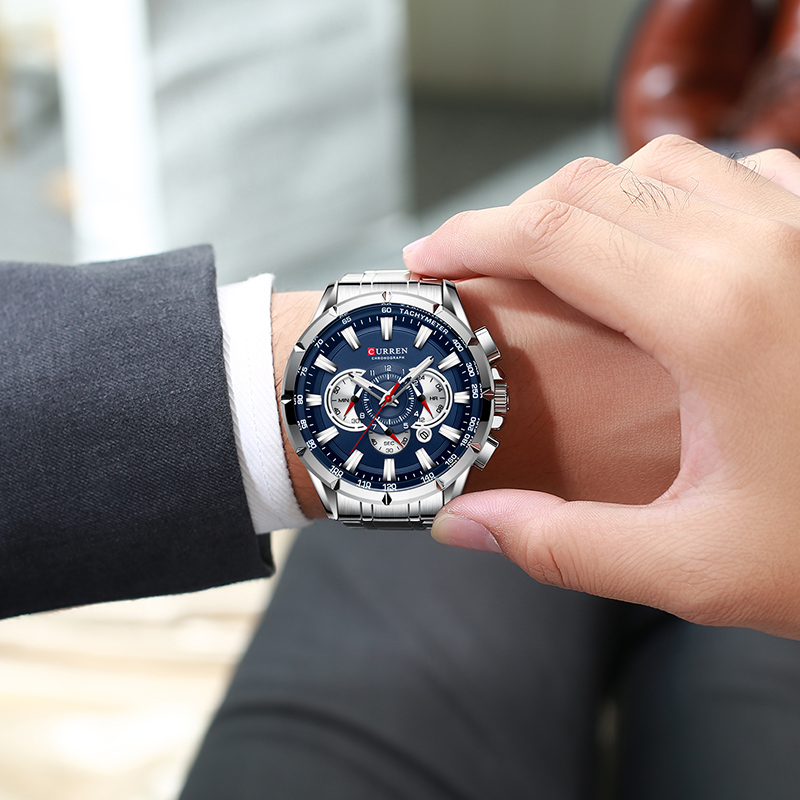 カレン-男性用腕時計,防水,ミリタリー,ステンレススチール, - Luxury Watch Market のレビューと価格
