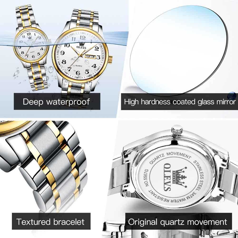 OLEVS 新ファッションカップル腕時計男性女性の高級ステン - Luxury Watch Market のレビューと価格