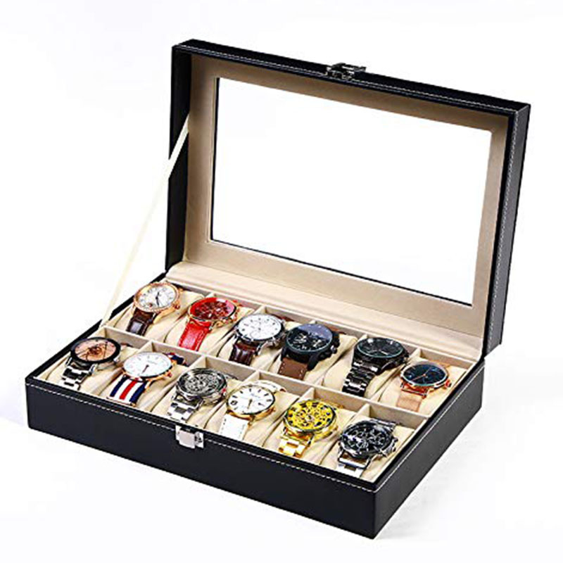 メンズ腕時計ディスプレイケース PUレザー製腕時計オーガナイ - Luxury Watch Packaging Box のレビューと価格
