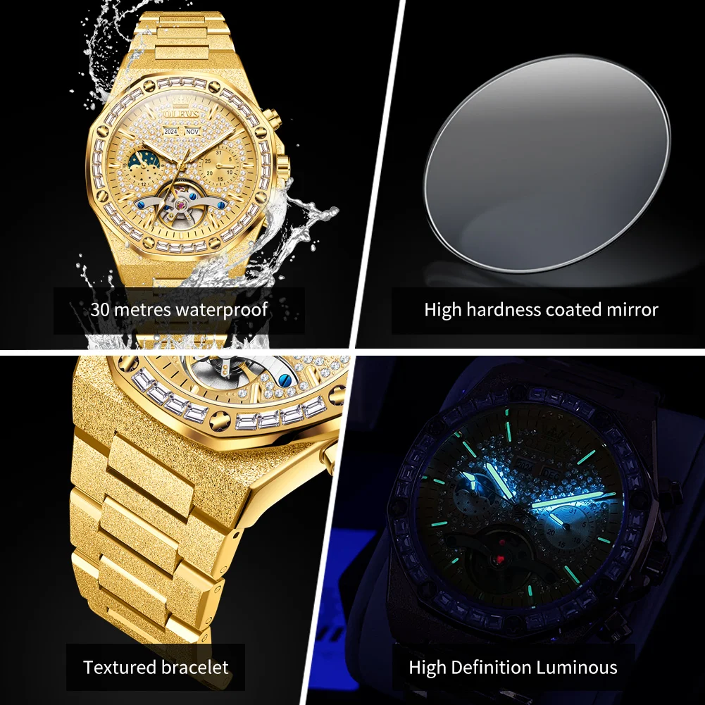 OLEVS 高品質オリジナル高級防水メンズ腕時計トップブラン - Luxury Watches のレビューと価格