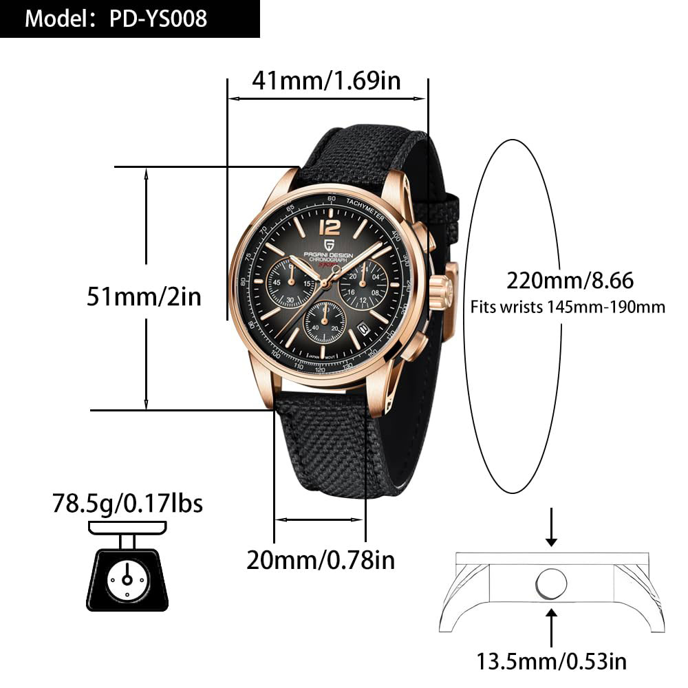 パガーニデザイン 新品 メンズ腕時計 41mm クロノグラフ - Luxury Watch Market のレビューと価格