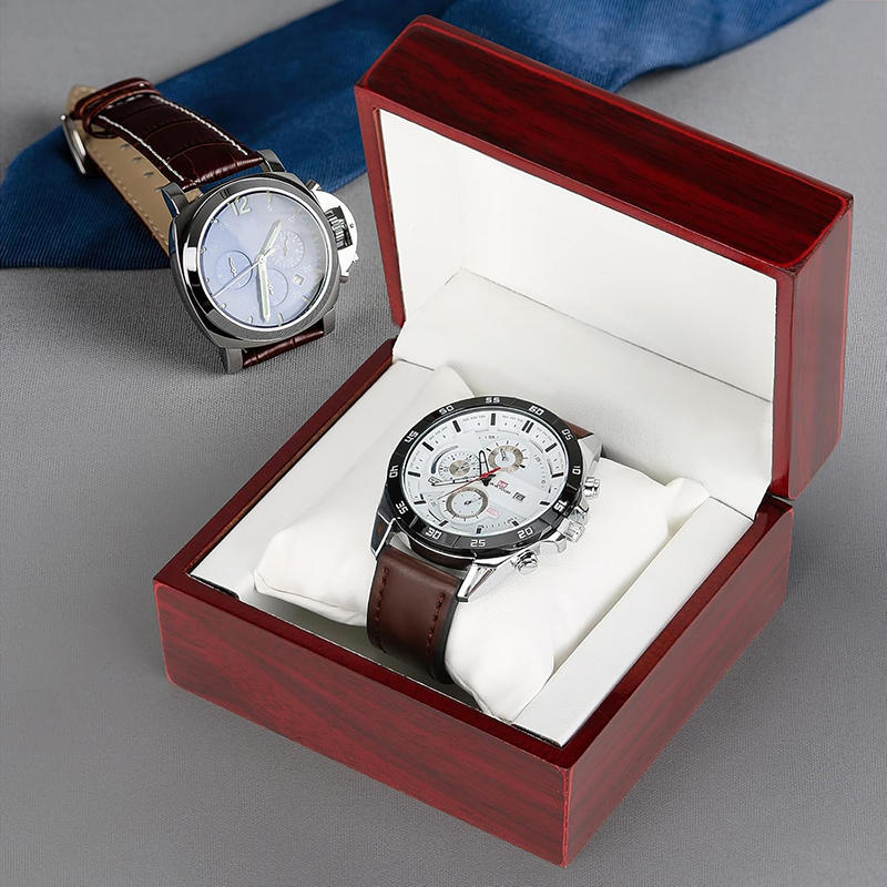 木製時計ボックス シングルスロット腕時計収納オーガナイザー  - Luxury Watch Packaging Box のレビューと価格