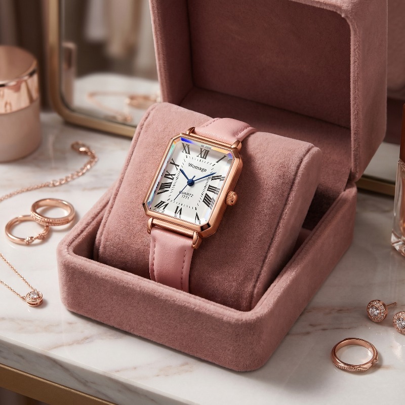 ファッション長方形クォーツ時計女性のための高級ブランドローマ - Quiet Luxury Watch のレビューと価格