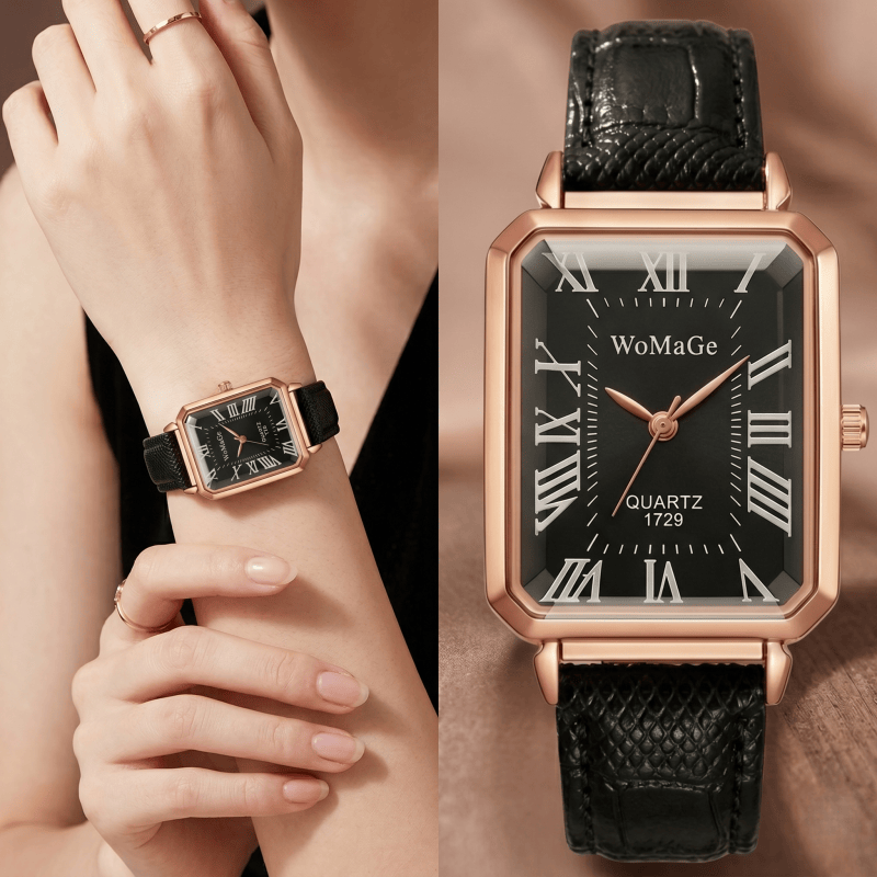 ファッション長方形クォーツ時計女性のための高級ブランドローマ - Quiet Luxury Watch のレビューと価格