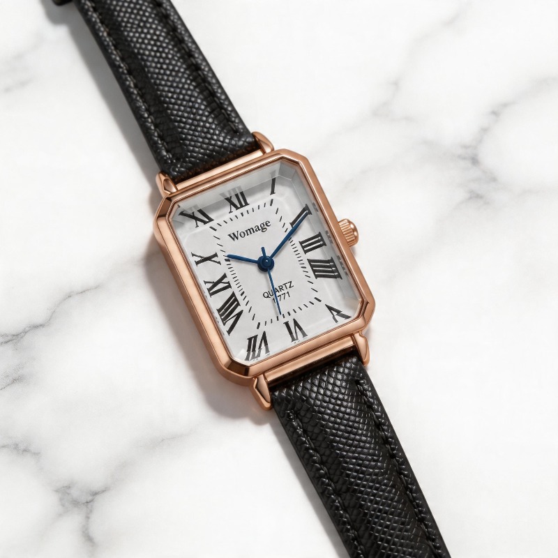 ファッション長方形クォーツ時計女性のための高級ブランドローマ - Quiet Luxury Watch のレビューと価格