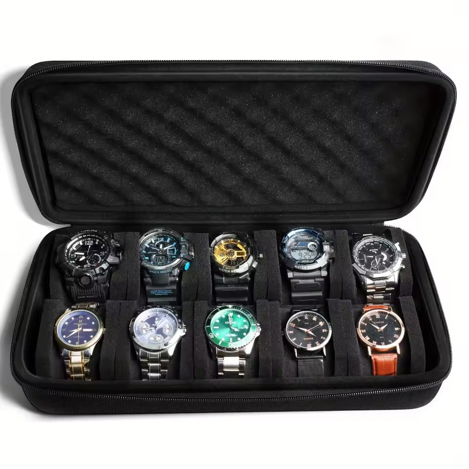 ポータブルハードシェル時計収納オーガナイザーケース、時計キャ - Luxury Watch Packaging Box のレビューと価格