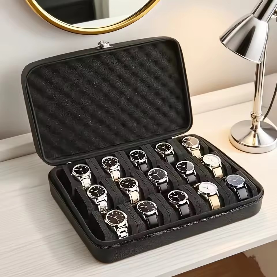 ポータブルハードシェル時計収納オーガナイザーケース、時計キャ - Luxury Watch Packaging Box のレビューと価格