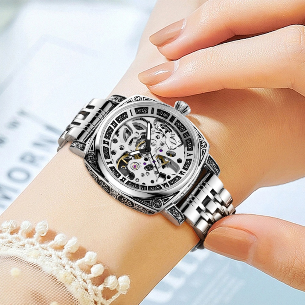 パーソナライズされた女性用中空機械式時計、ヴィンテージ彫刻入 - Luxury Watch Values のレビューと価格