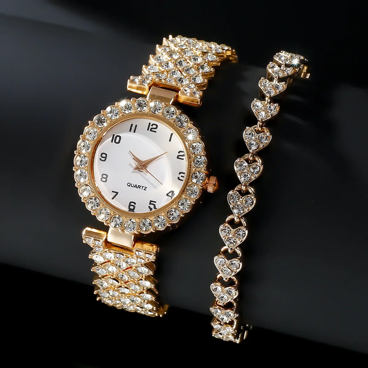 1 個/2 個高級ファッション女性腕時計セットシルバーストラ - Luxury Watch Kit のレビューと価格