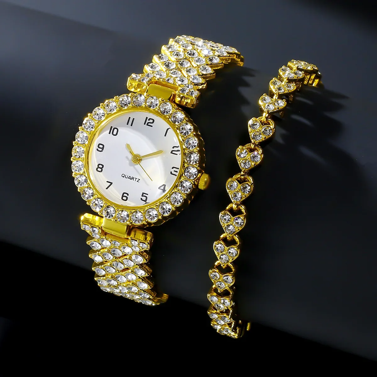 1 個/2 個高級ファッション女性腕時計セットシルバーストラ - Luxury Watch Kit のレビューと価格
