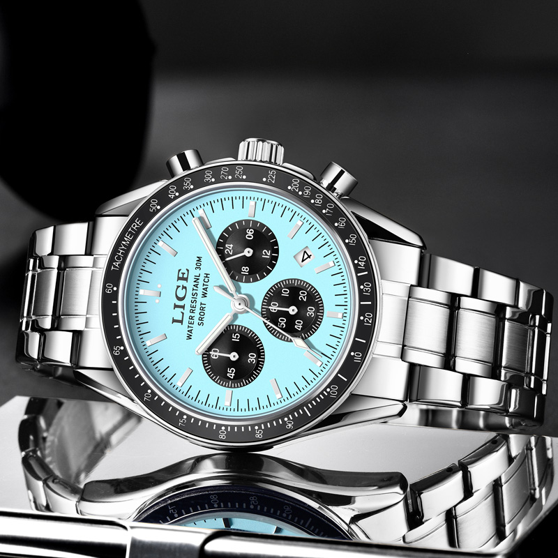LIGE トップブランドの高級新しいメンズ腕時計クォーツマン - Luxury Watch Top 10 のレビューと価格