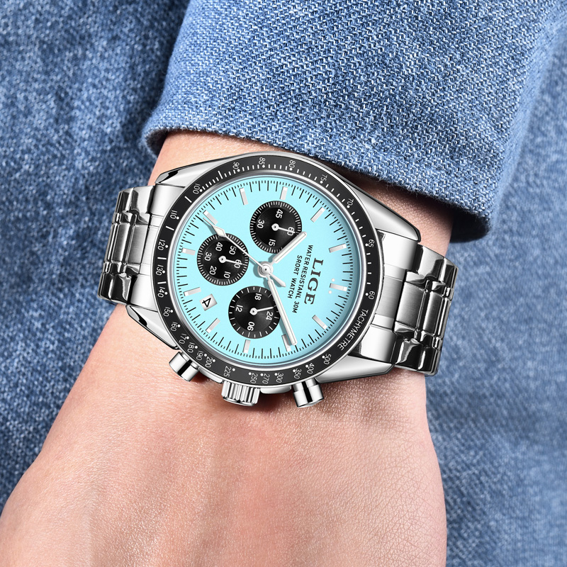 LIGE トップブランドの高級新しいメンズ腕時計クォーツマン - Luxury Watch Top 10 のレビューと価格
