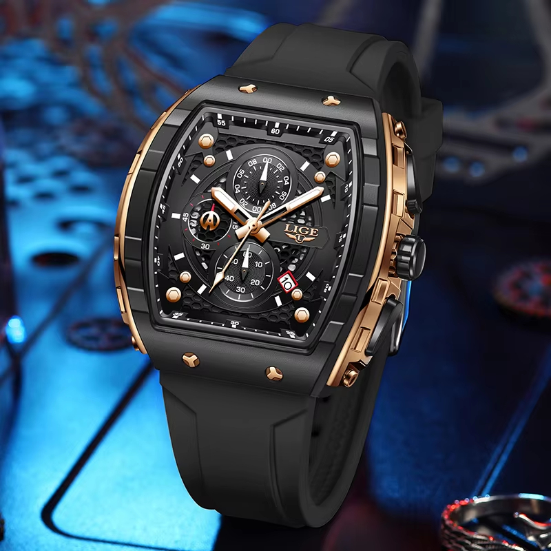 LIGEトップブランド高級メンズ腕時計、スクエアクォーツ腕時 - Luxury Watch Magazine のレビューと価格