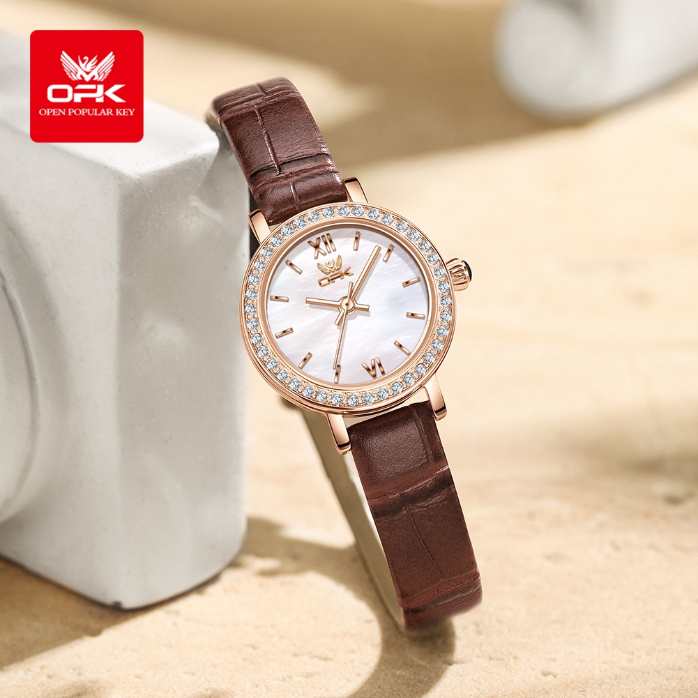 OPK 6063 ライト高級腕時計女性用小さなラウンドダイヤ - Quiet Luxury Watch のレビューと価格