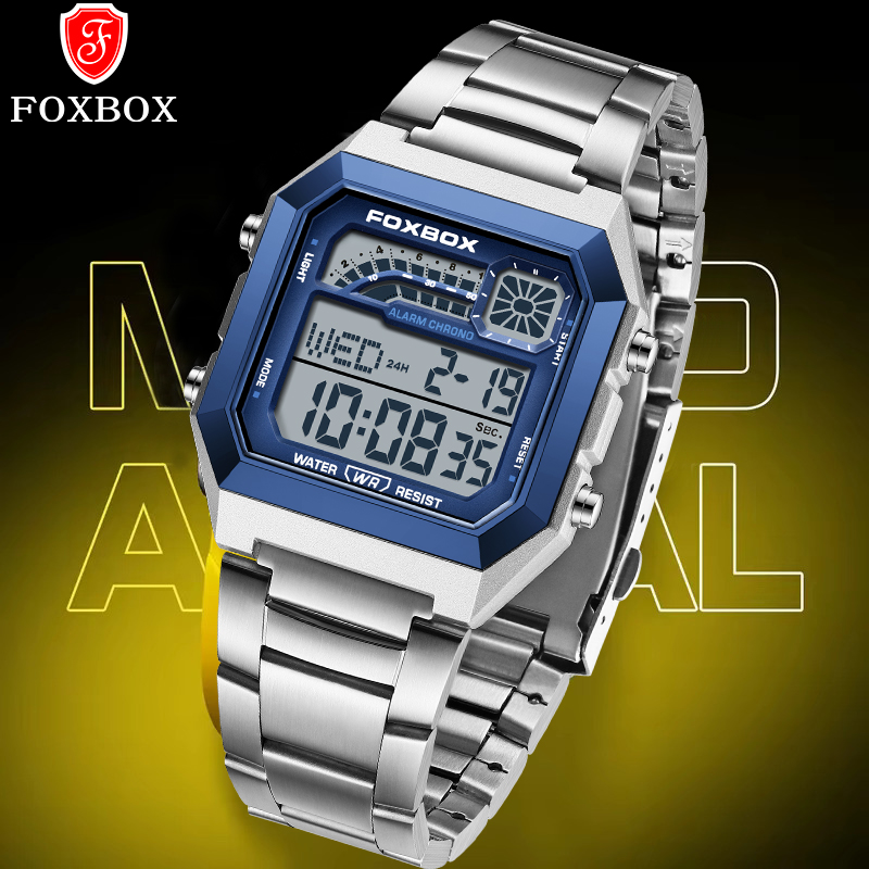 FOXBOX ファッション高級デジタルメンズ腕時計 カジュア - Luxury Watch Display のレビューと価格