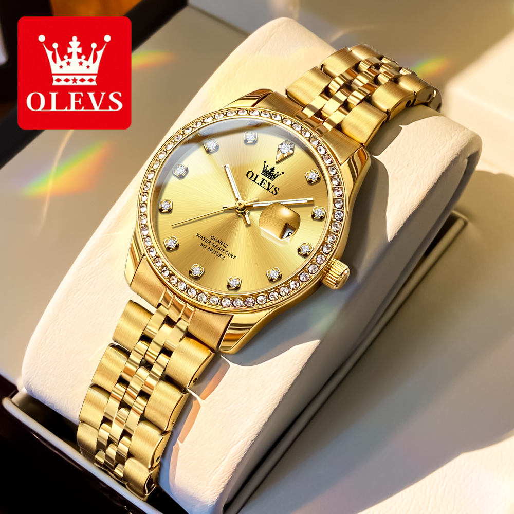 OLEVS トップ高級エレガントな女性用腕時計防水発光日付レ - Luxury Watch Top 10 のレビューと価格